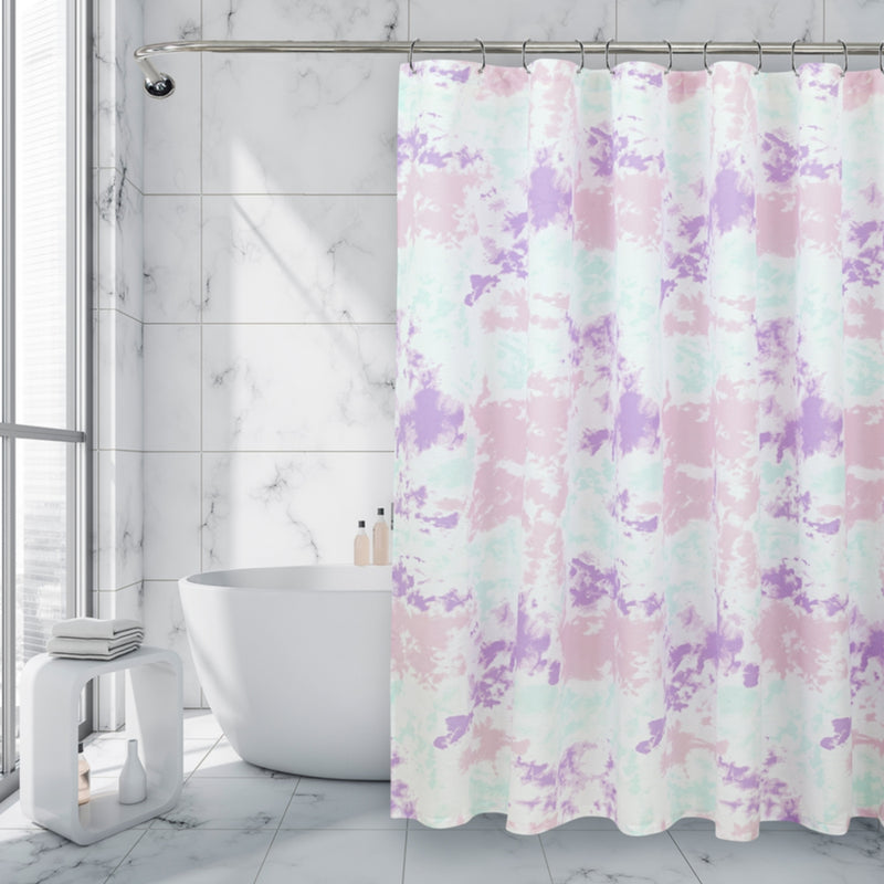 Royale Linens Double Brushed Microfber 1800 Thread Printed Shower Curtain