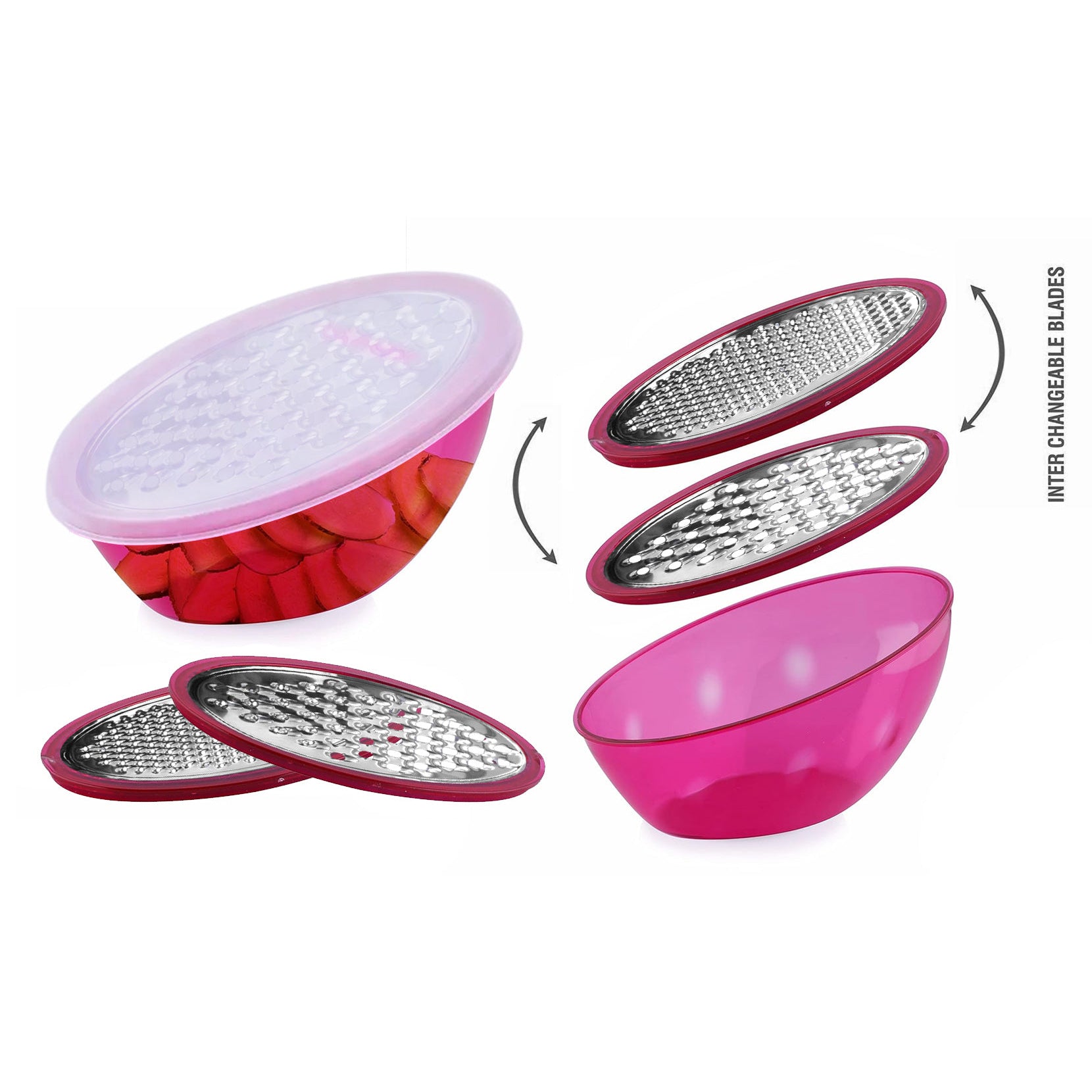 5-Piece: Cheese Grater Citrus Lemon Zester With Food Storage Container & Lid