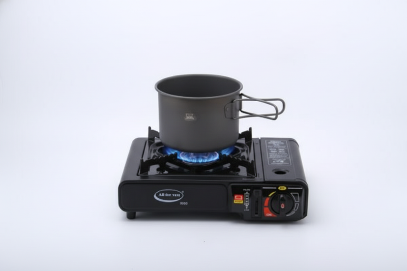 Portable Gas Stove, Single Burner, Black, 2.2KW, CSA Certified, Temperature Control with Indicator Light, Easy to Clean, with Carrying Case