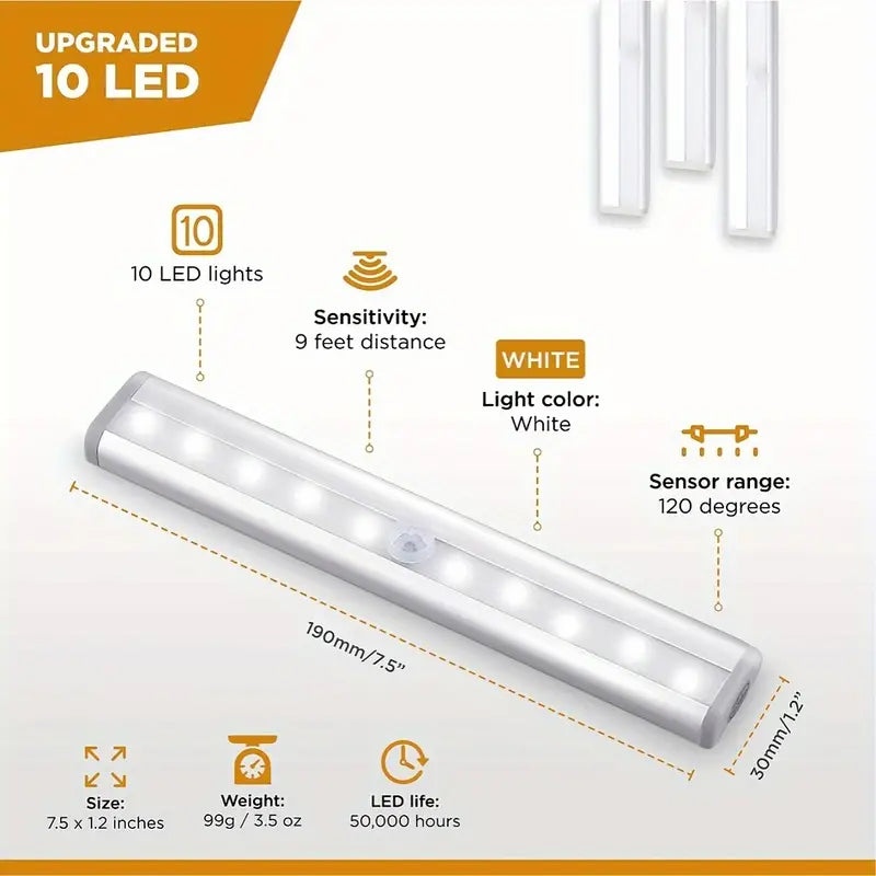 3-Pack: Under Cabinet Wireless Motion Sensor LED Light