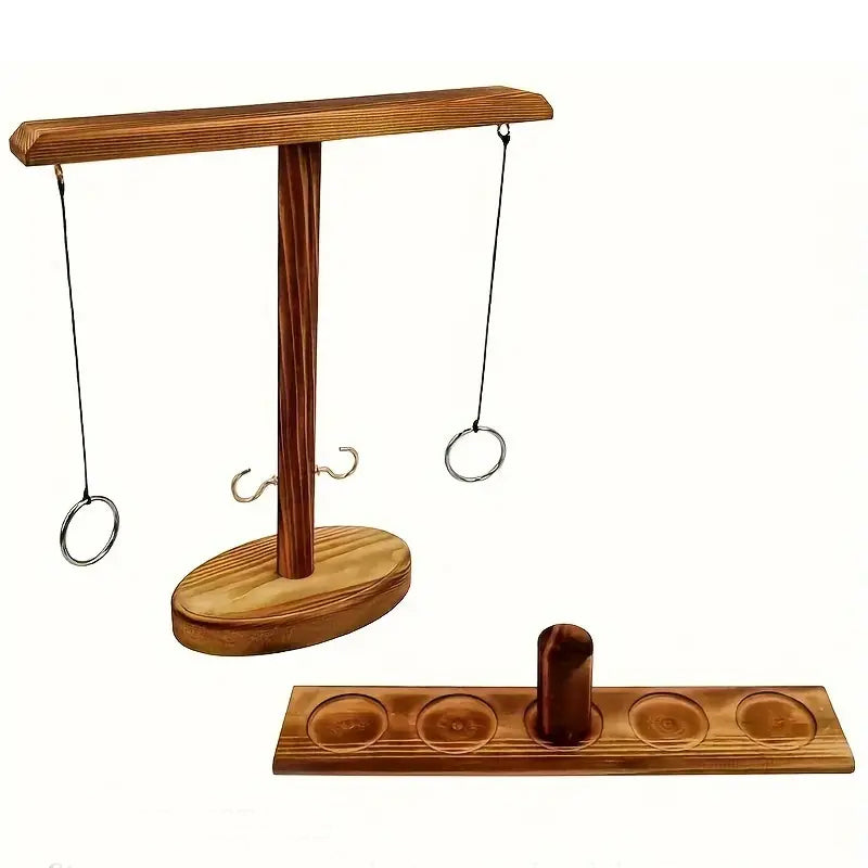 Ultimate Wooden Hook and Ring Indoor Combat Game