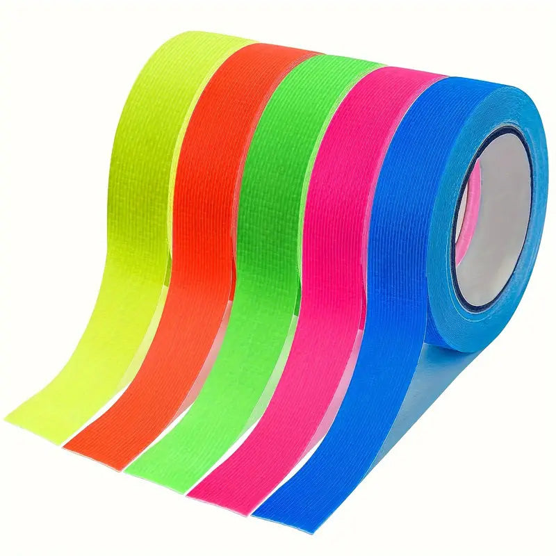 5-Pack: Neon Fluorescent Tape Set