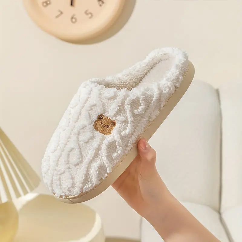 Slip On Soft Sole Flat Non-Slip Warm Slippers