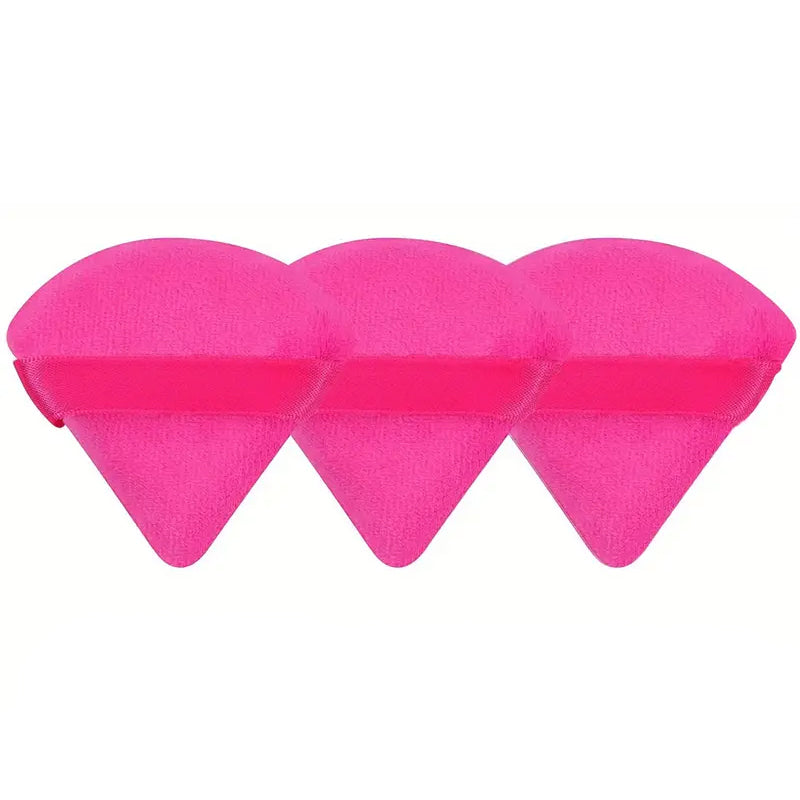 3-Pack: Triangle Powder Puff for Loose Powder and Liquid Cosmetic