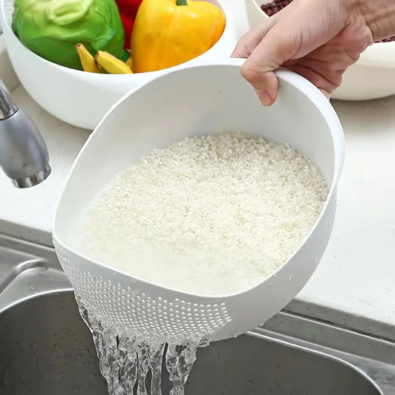 Versatile Rice Washing Basket