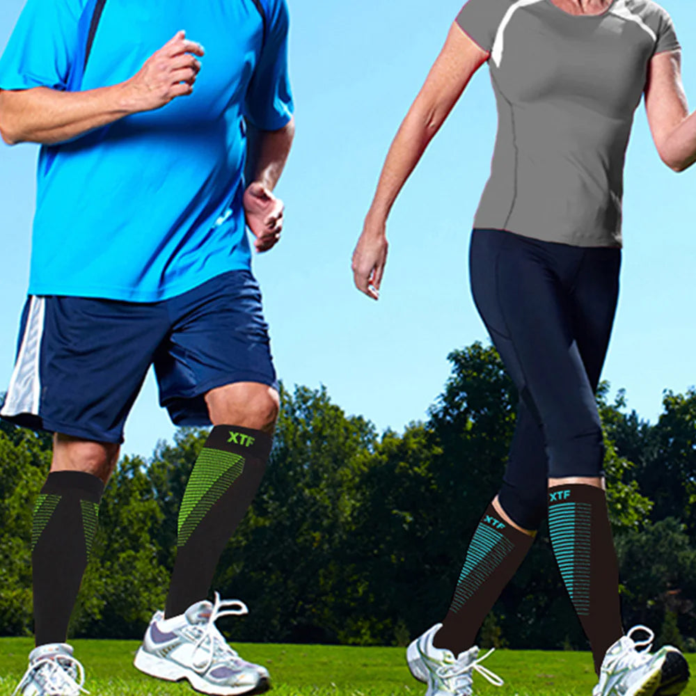 12-Pairs: Athletic Graduated Knee-High Compression Socks