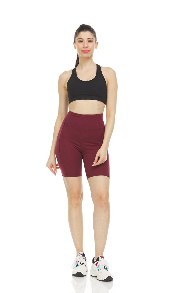 Women's High Waist Tummy Control Yoga Bike Shorts