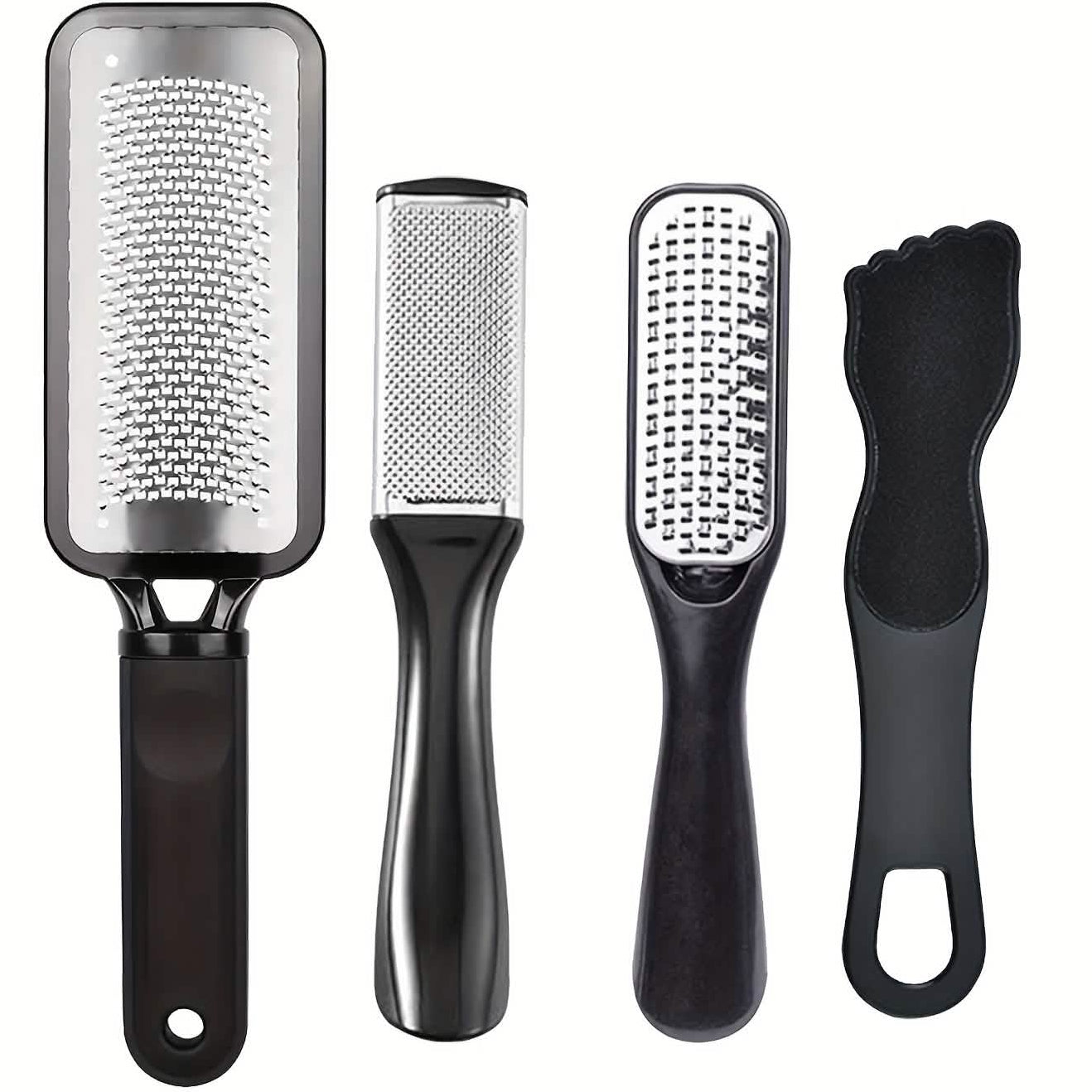 4-Piece Stainless Steel Foot File Set – Callus & Dead Skin Remover