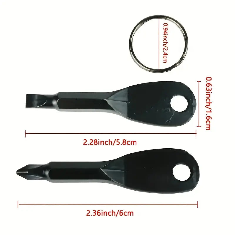 2-Piece Set: Portable Mini Screwdriver Key Ring