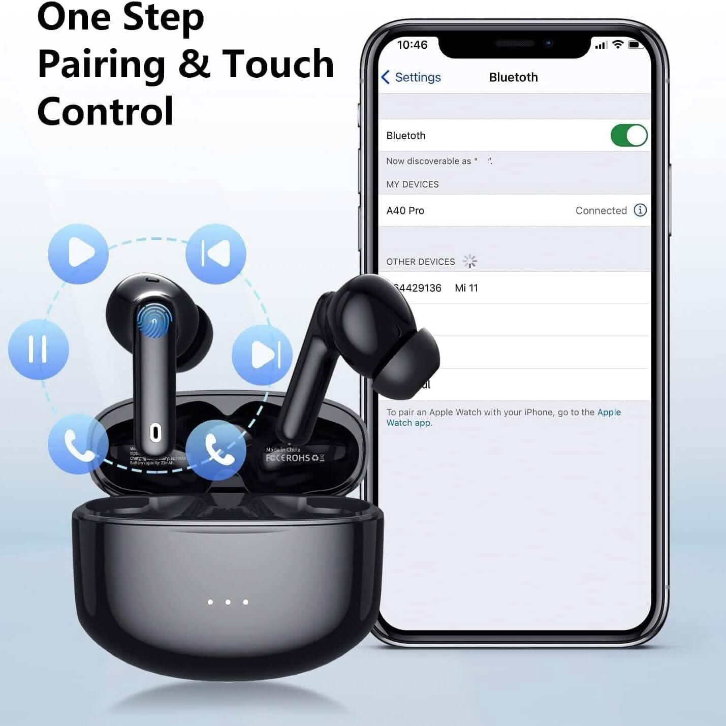 A40 Pro Wireless Earbuds (Refurbished) - DailySale