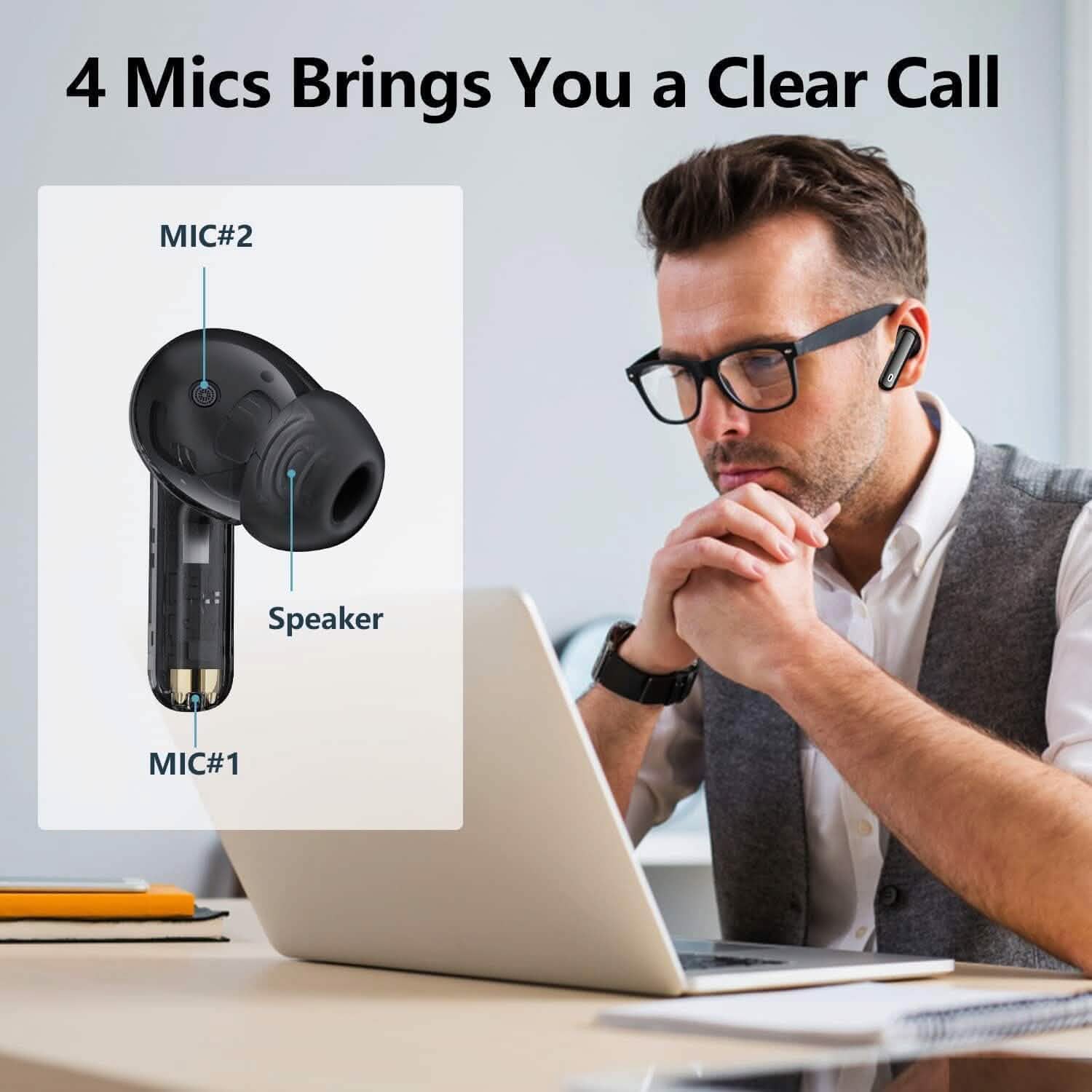 A40 Pro Wireless Earbuds (Refurbished) - DailySale