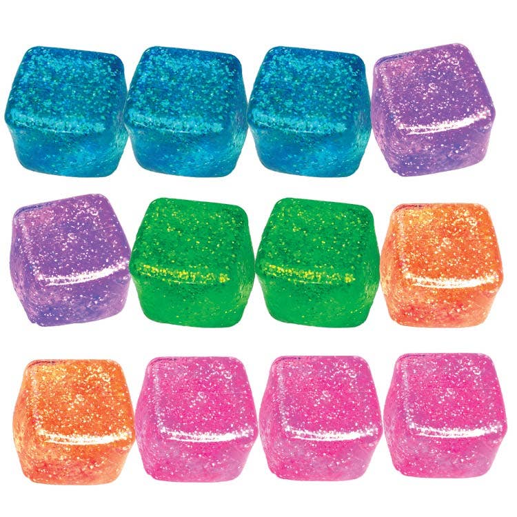 Fun Doh Jumbo Squishy Cube | Giant Glitter Sensory Stress Relief Fidget