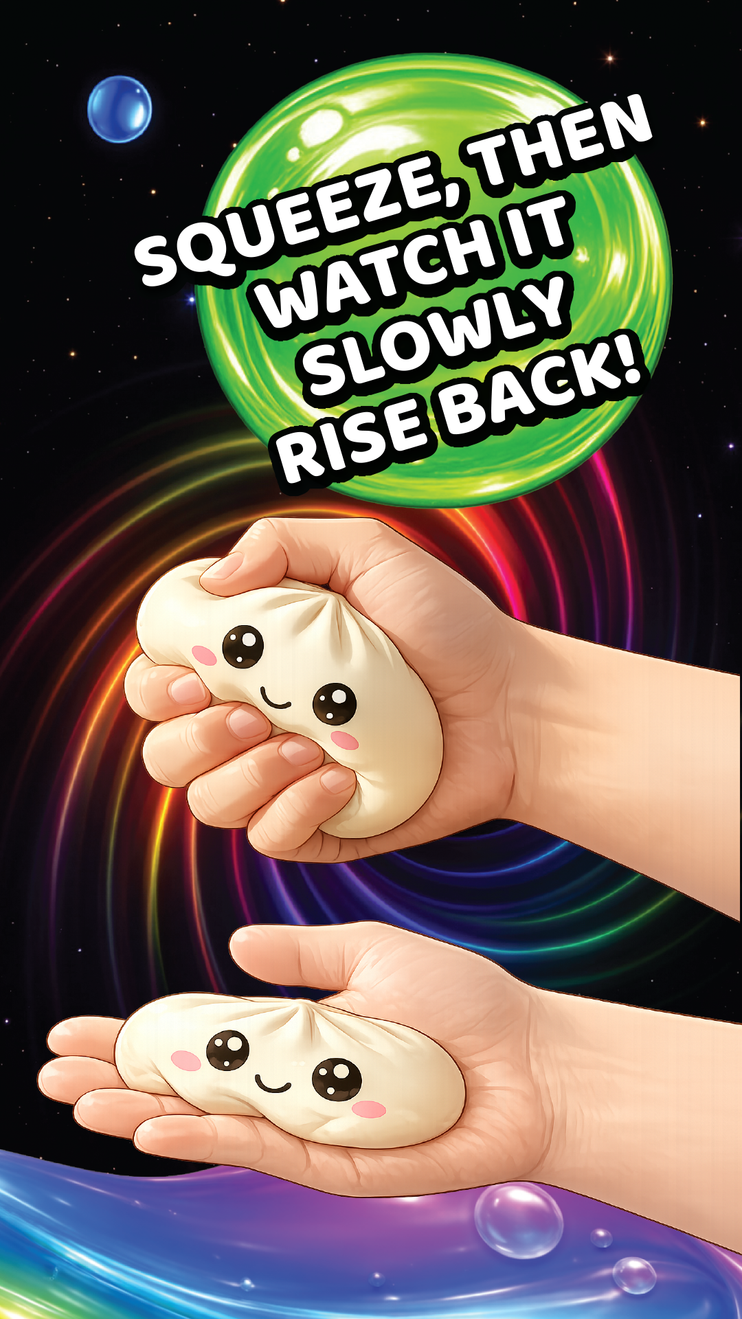 Fun Doh Mystery Slow Rise Dumpling Squish Toy | Blind Box Sensory Fidget Toy for Kids & Teens