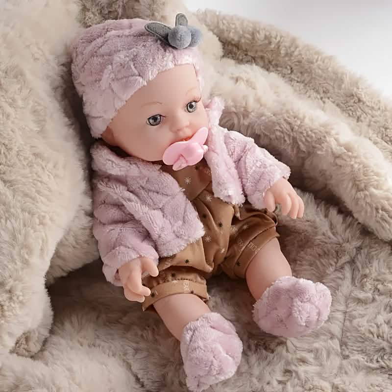 12" Pink Baby Doll – PVC Dress-Up Play Doll (Ages 3+)