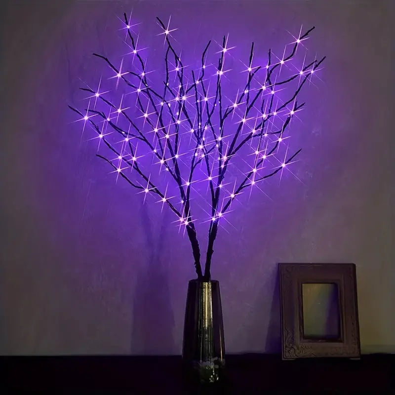 Tree Lamp Decoration Lights, 20 LED Purple Willow Branch Light