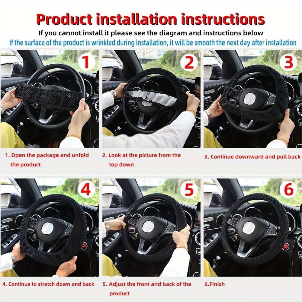 Breathable Comfortable Non-slip Mesh Steering Wheel Cover
