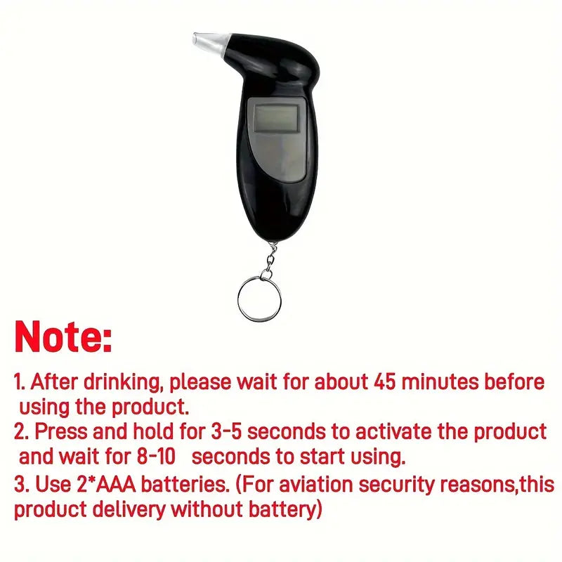 Accurate Personal Breath Alcohol Tester - Instant Blood Alcohol Content Measurement with High-Precision Sensors and LED Display Sports & Outdoors - DailySale