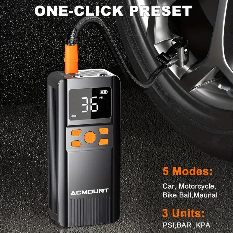 Acmount Tire Inflator Portable Air Compressor 150PSI Automotive - DailySale