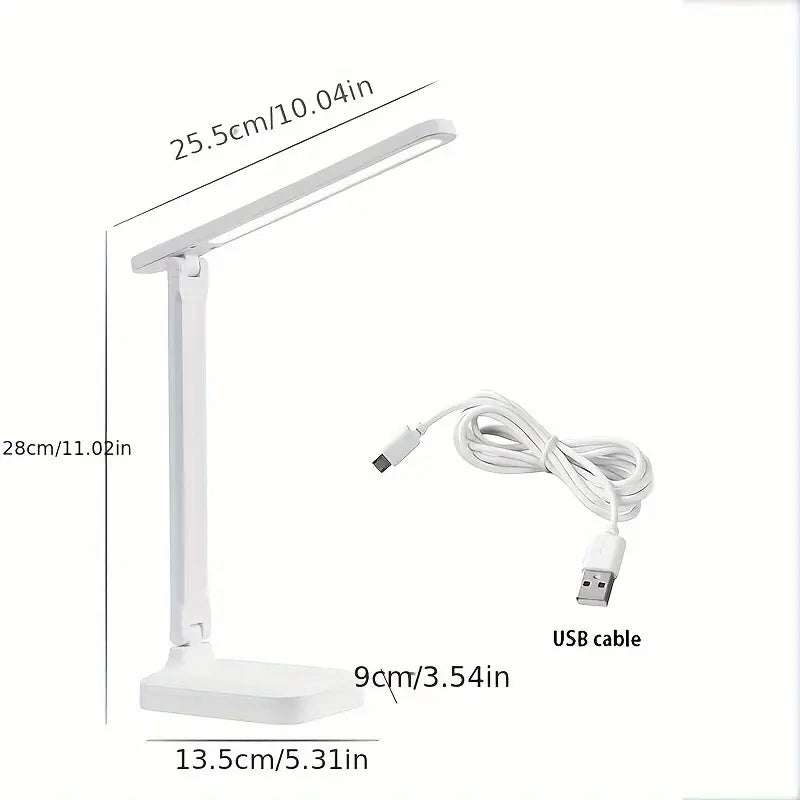 Adjustable LED Desk Lamp with Touch Control, Eye-Care Technology, USB Powered Indoor Lighting - DailySale