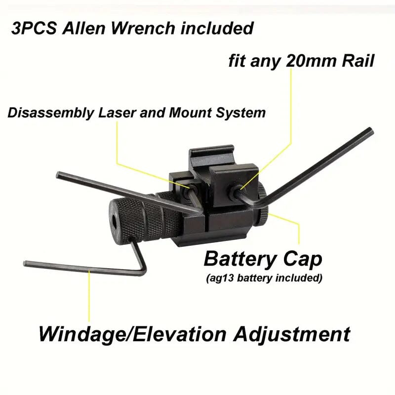 Adjustable Red Dot Beam Laser Sight Gun for Hunting Tactical - DailySale