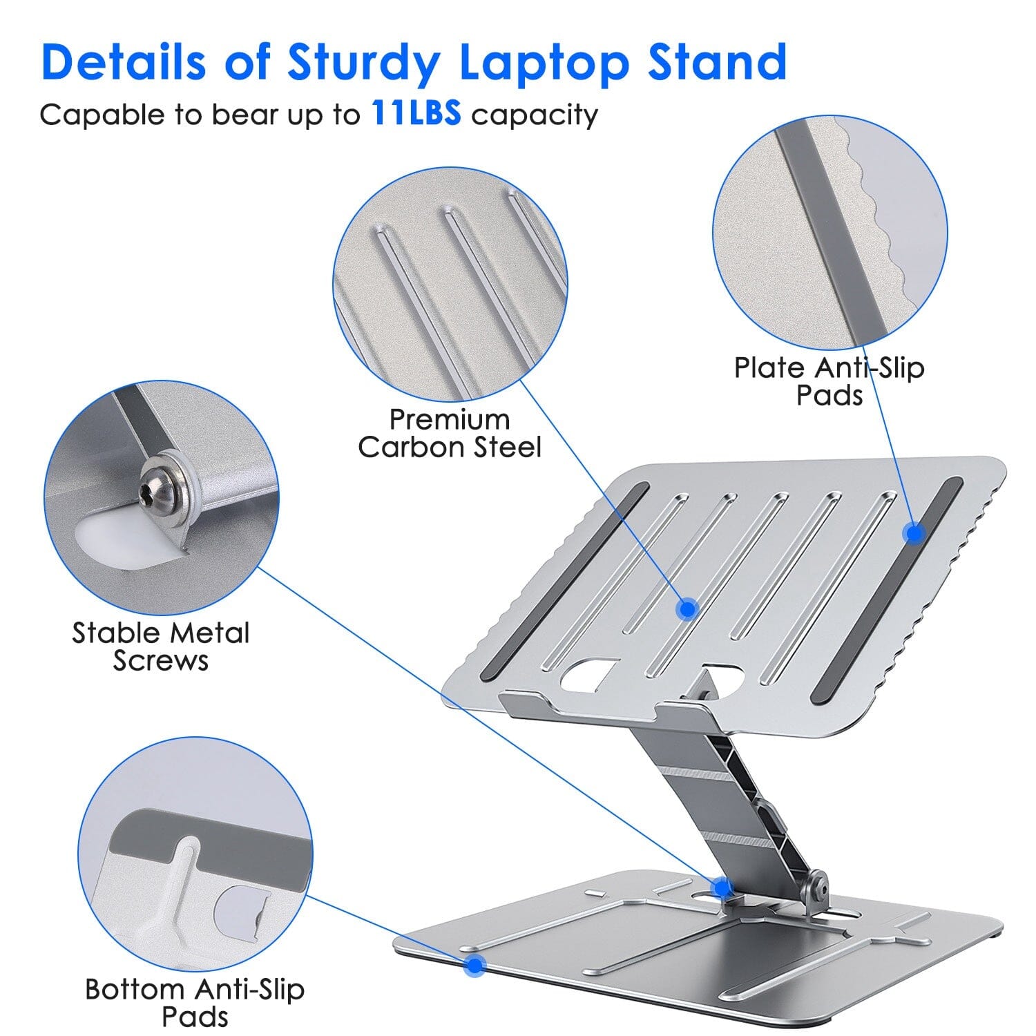 Adjustable Stepless Angle Laptop Stand Riser Computer Accessories - DailySale