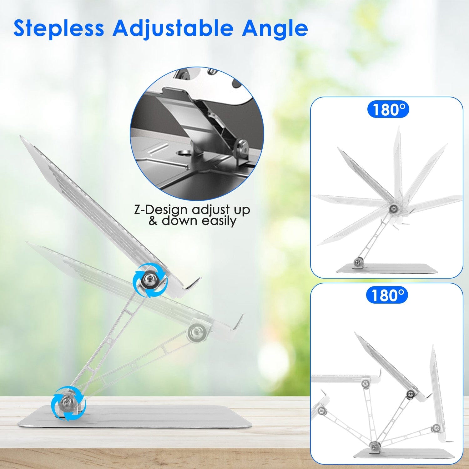 Adjustable Stepless Angle Laptop Stand Riser Computer Accessories - DailySale