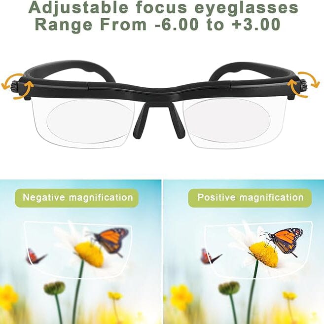 Adjustable Vision Focus Myopia Eye Glasses Eyeglasses Reading Glasses Men's Shoes & Accessories - DailySale