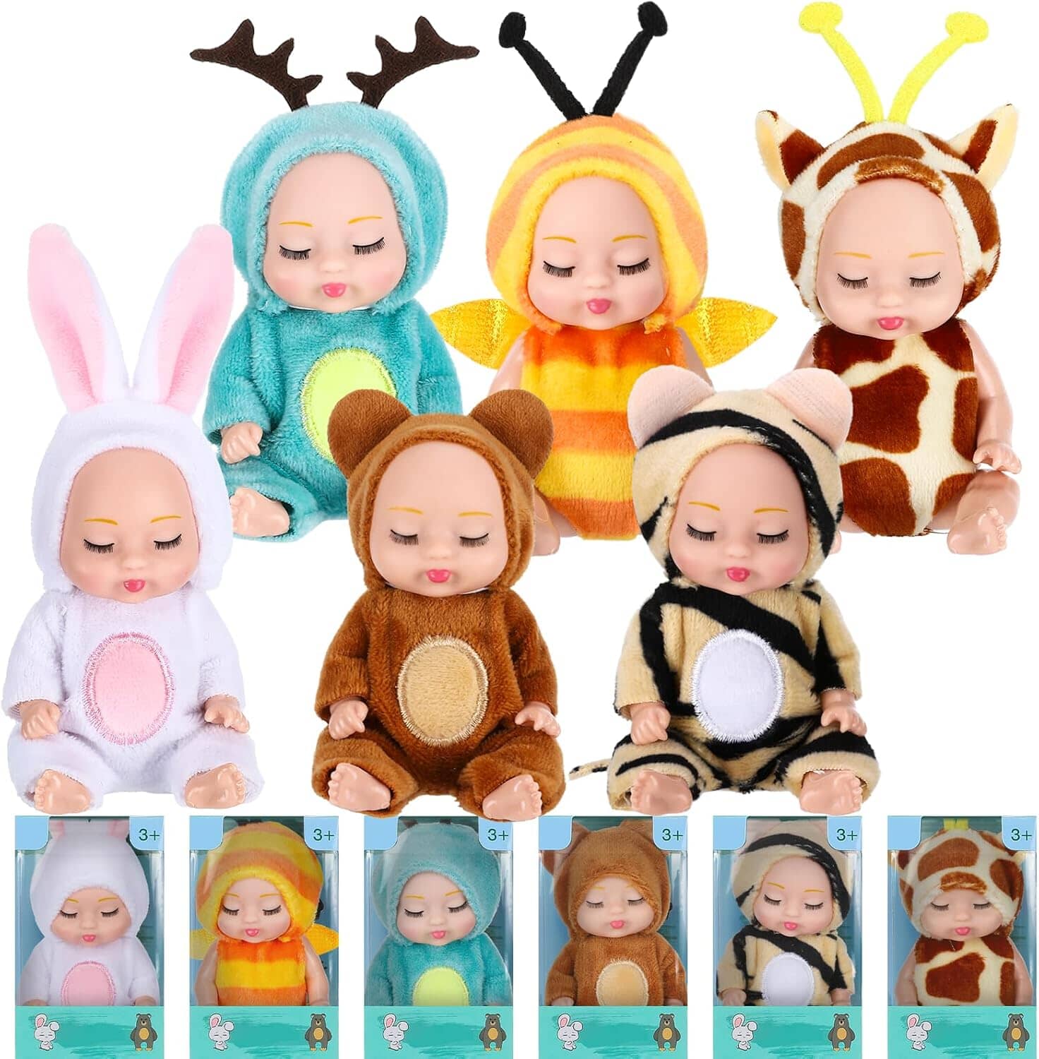 Adorable 4.3" Reborn Doll - Mini Cute Sleeping Youngsters Series Toys & Games - DailySale