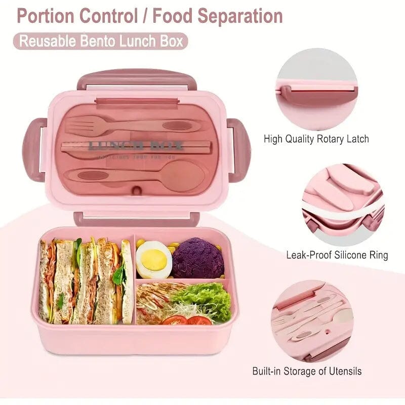 Adult Leak Proof Lunch Box with Tableware Kitchen Storage - DailySale