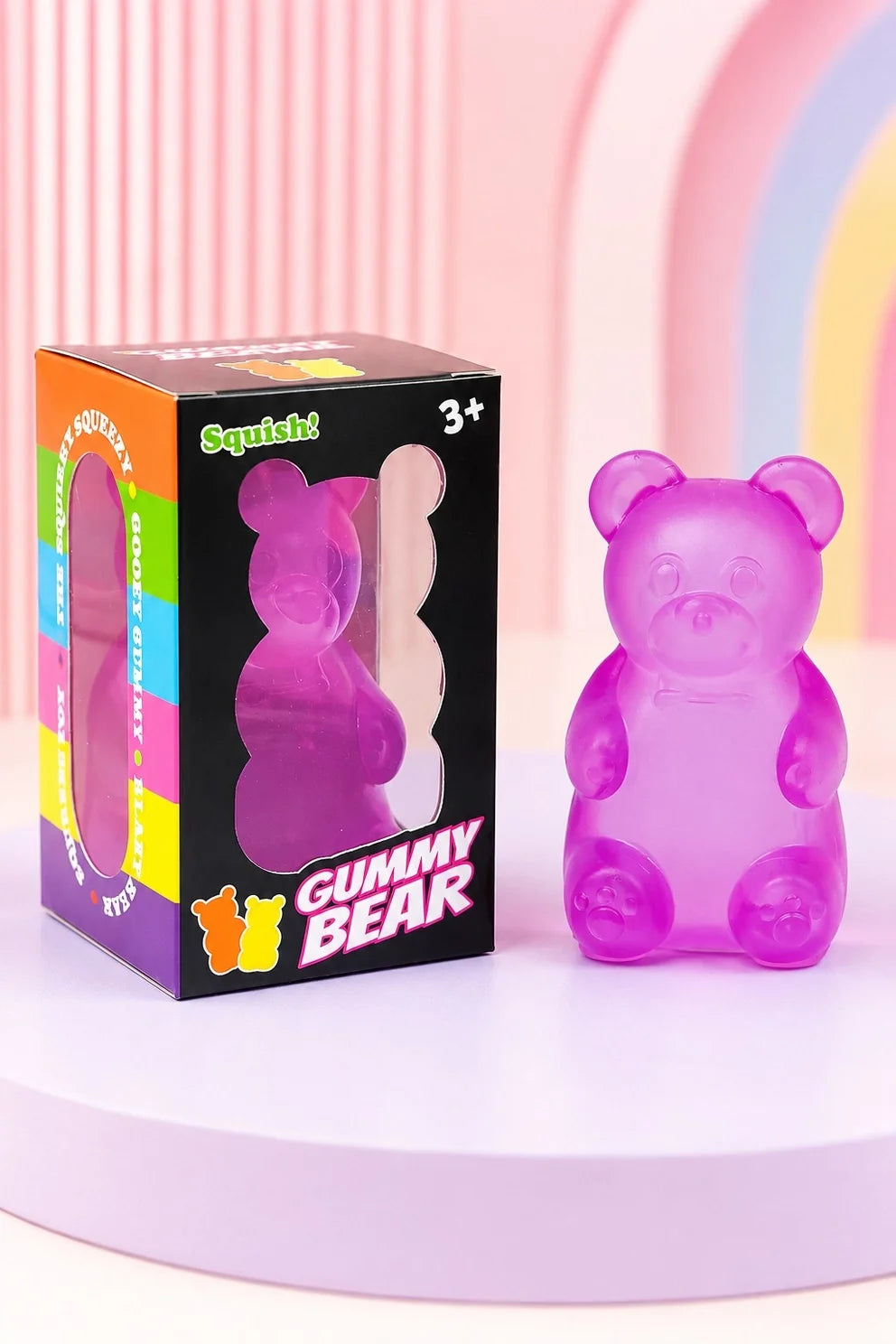 Gummy Bear Squish Sensory Toy | Slow Rise Squeeze Fidget Toy for Kids & Adults