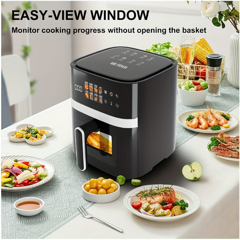 Easy-view window lets you check cooking progress without opening the basket