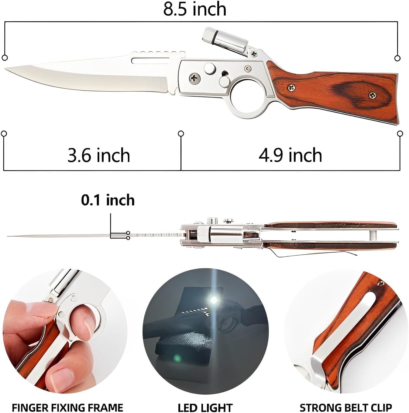 AK47 Pocket Folding Knife, Tactical Knife for Camping Hunting Survival Indoor and Outdoor Activities Tactical - DailySale