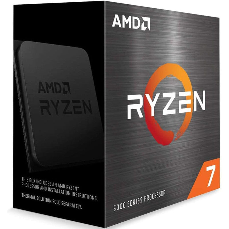 Right view of retail box of AMD Ryzen 7 5800X 8-core, 16-Thread Unlocked Desktop Processor (Refurbished)