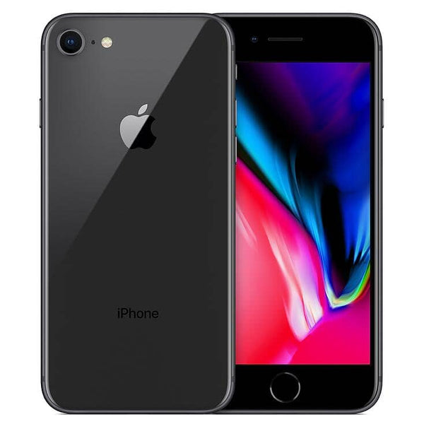 Front and back view of gray Apple iPhone 8 - Fully Unlocked (Refurbished), at Dailysale