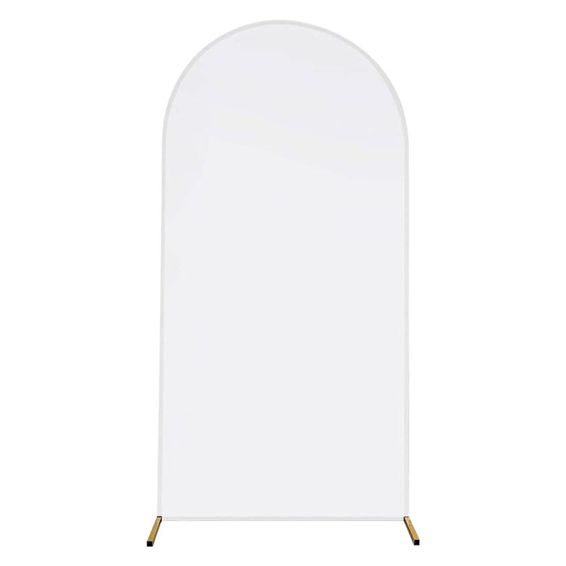 Arch Backdrop Stand Cover White Spandex Fitted Double-Sided Background Covering Holiday Decor & Apparel - DailySale