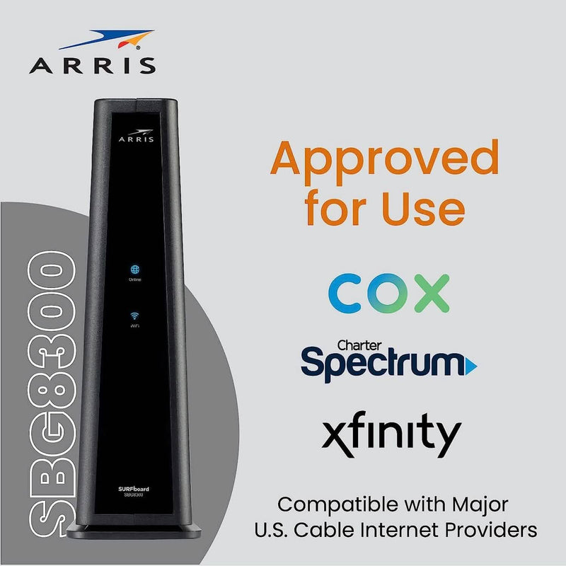 ARRIS SURFboard SBG8300 DOCSIS 3.1 Gigabit Cable Modem & AC2350 Wi-Fi Router (Refurbished) Computer Accessories - DailySale