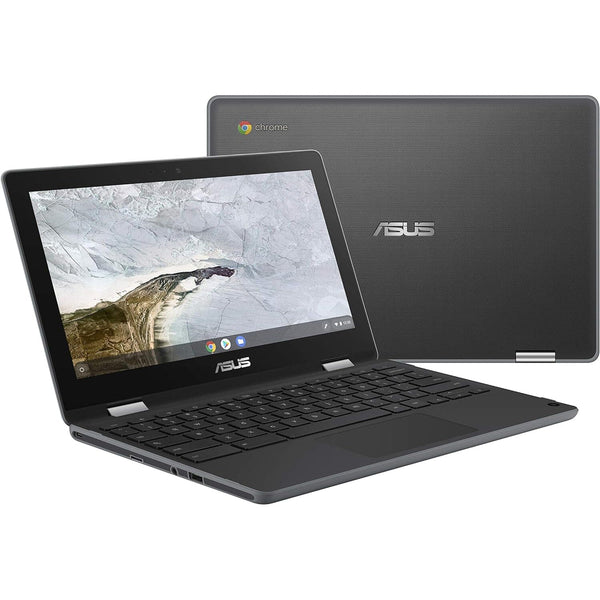 ASUS Chromebook Flip C214MA-YS02T 11.6 Chromebook, Touchscreen Convertible, Intel N4000, 4GB DDR4 RAM, 32GB Storage (Refurbished) Laptops - DailySale