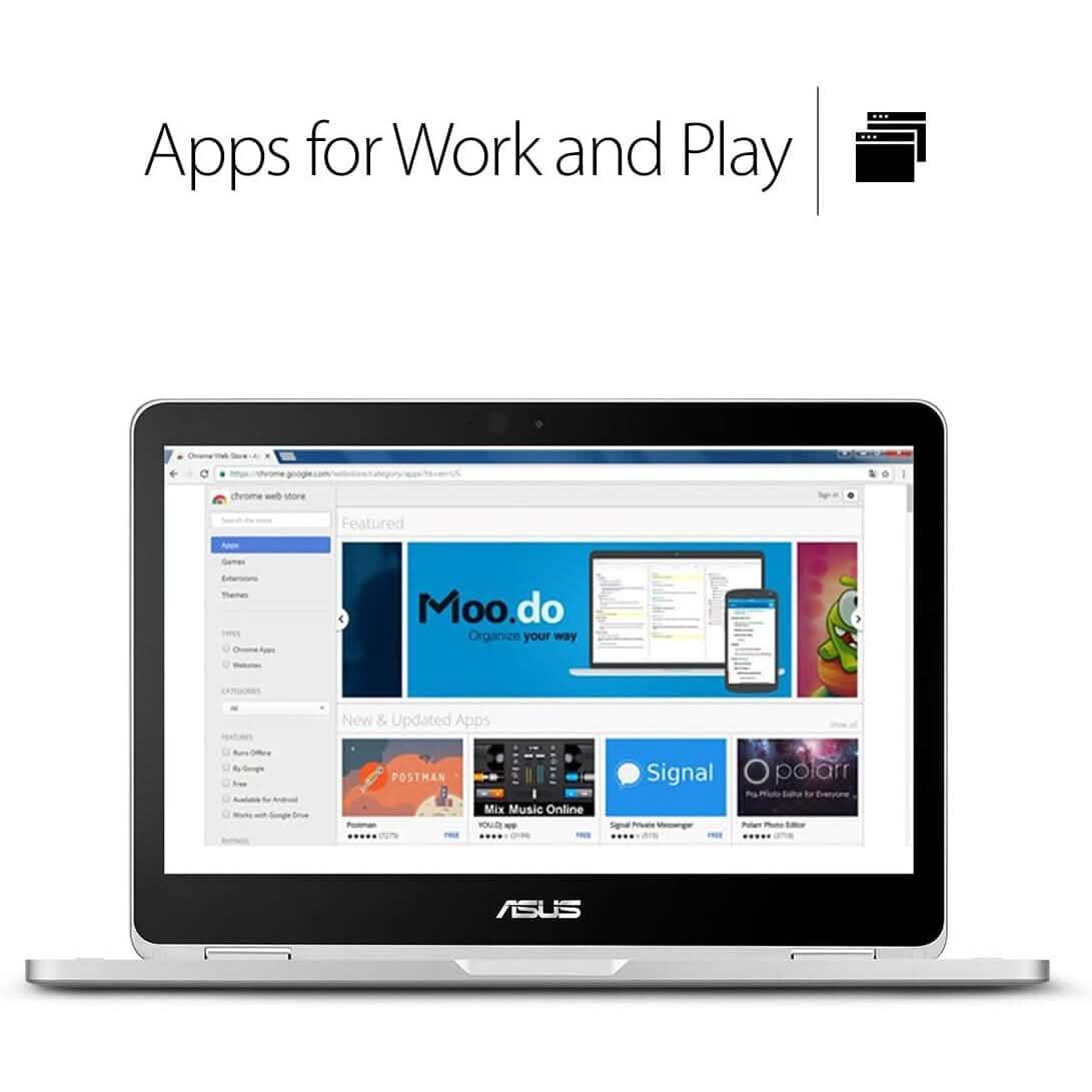 ASUS Chromebook Flip C302CA-DH54 12.5-inch Touchscreen Convertible Chromebook (Refurbished) Laptops - DailySale