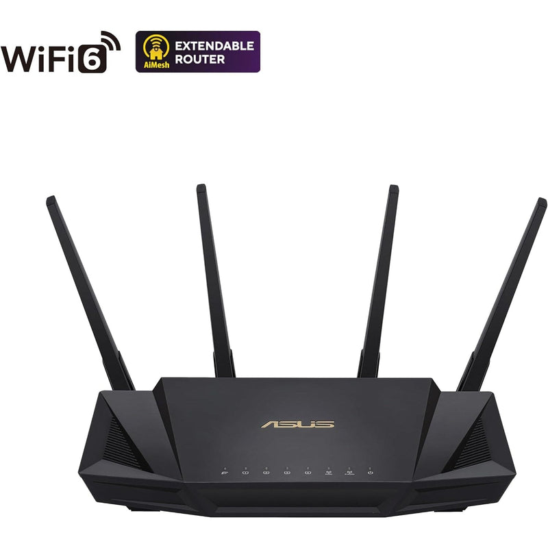 ASUS RT-AX3000 Dual Band WiFi 6 Extendable Router (Refurbished)