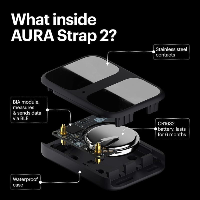 AURA Strap 2 Compatible w Apple Watch (45/49 mm (44/42mm), Coal Black)