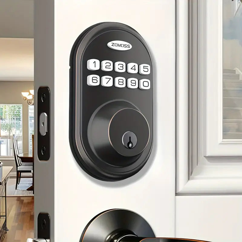 Auto Smart Keypad Door Lock Set Smart Home & Security Black - DailySale