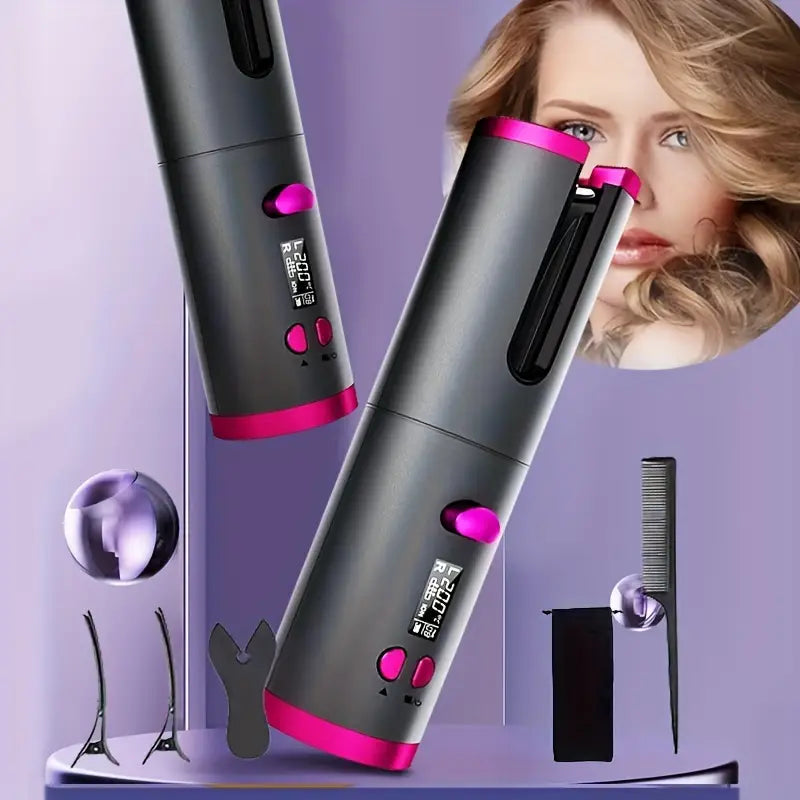 Automatic Curling Iron for Full-bodied Hair with 5 Temperature Settings Beauty & Personal Care - DailySale