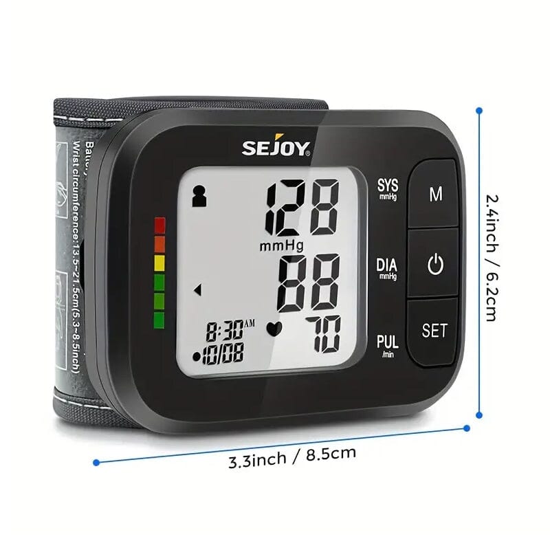 Automatic Digital Wrist Blood Pressure Monitor Wellness - DailySale