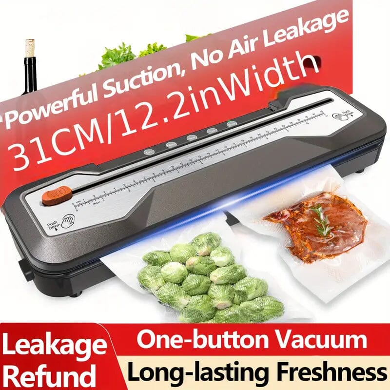 Automatic One-Touch Food Vacuum Sealer 5 Modes with 15 Sealer Bags and Built-in Cutter Kitchen Tools & Gadgets - DailySale