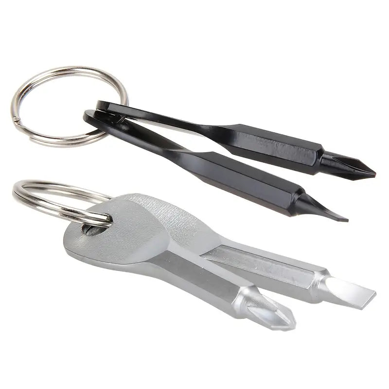 2-Piece Set: Portable Mini Screwdriver Key Ring