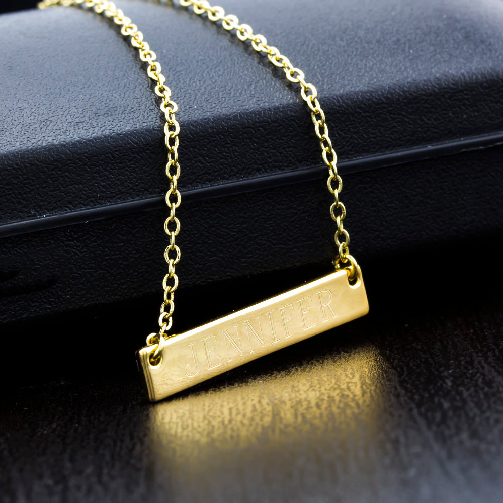Personalized Bar Necklace - 3 Colors-Free Engraving