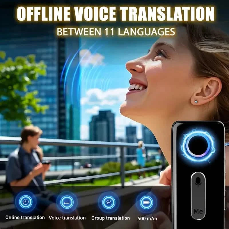 Compact Language Translator – 136 Languages, Two-Way Voice, Portable