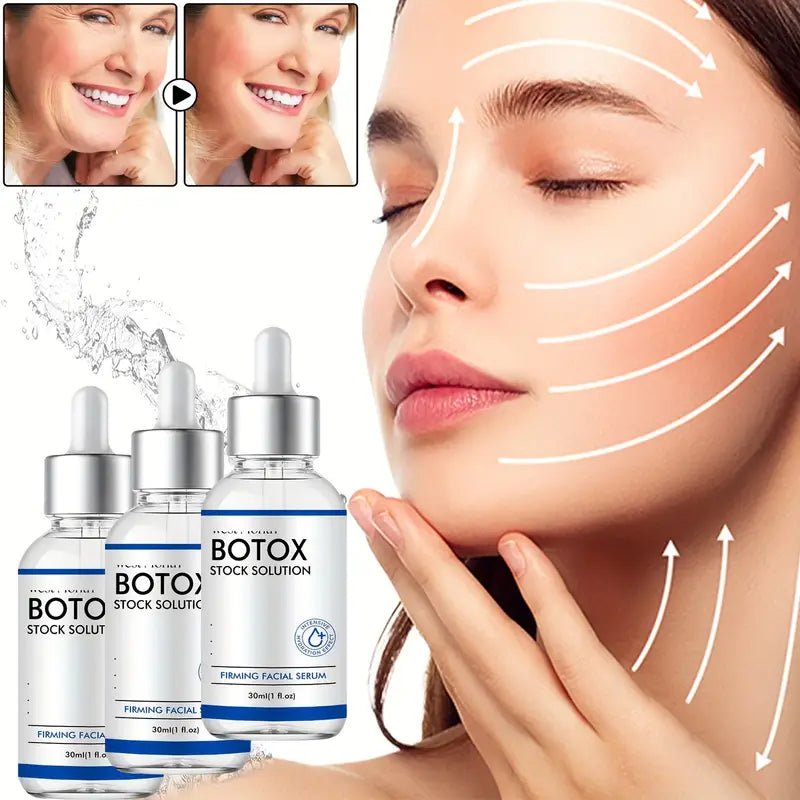 Intensive Anti Aging Botox Facial Serum - Plumps, Firms, Smooths Fine Lines and Wrinkles