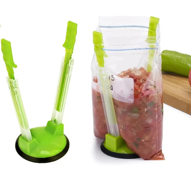 Baggy Rack Holder Plastic Bag for Food Prep Kitchen Storage - DailySale