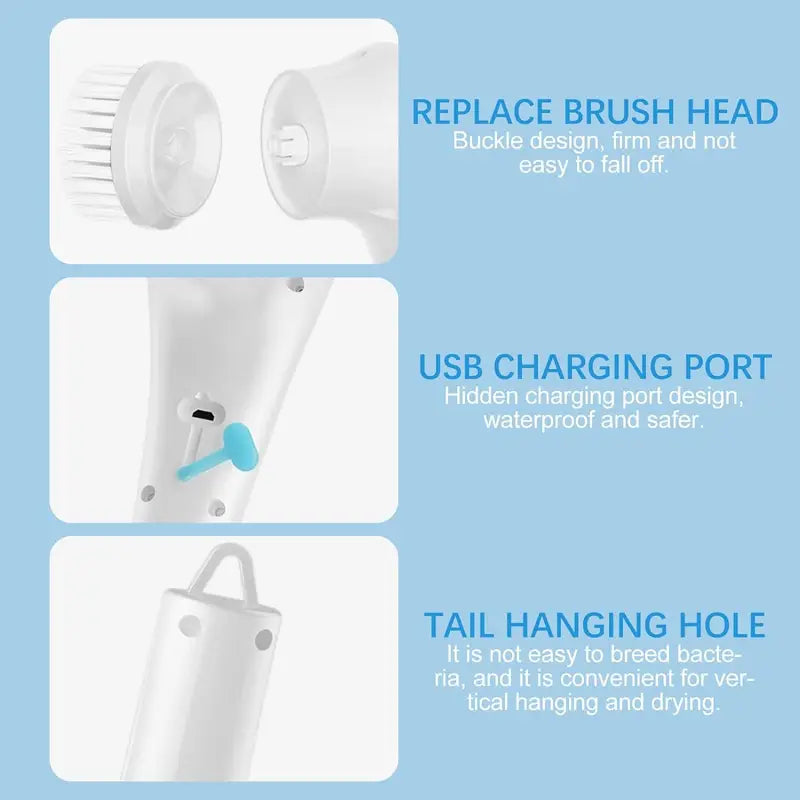 Electric Spin Scrubber for Bathtub, Kitchen, Dish, Sink, Tub and Tile